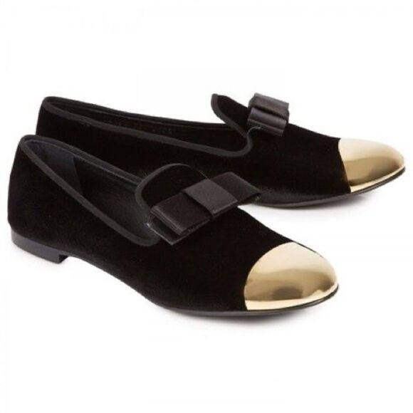 Giuseppe Zanotti Black Velvet Loafters Size 7,5 - Picture 1 of 10